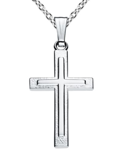 Подвеска в виде креста 15" из Sterling Silver