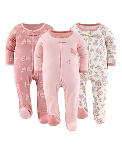 Детские комбинезоны Peanutshell Baby Girls Boho Butterfly, набор 3 шт