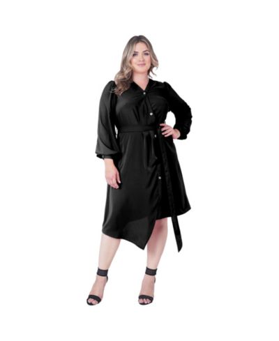 Standards & Practices Plus Size платье с асимметричным подолом и рукавами фонариками