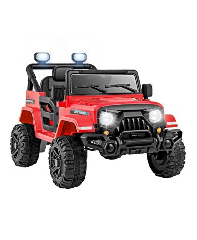 Hongge 12V Kids Ride-On Truck with Remote Control and Threaded Wheels, Ages 3-8