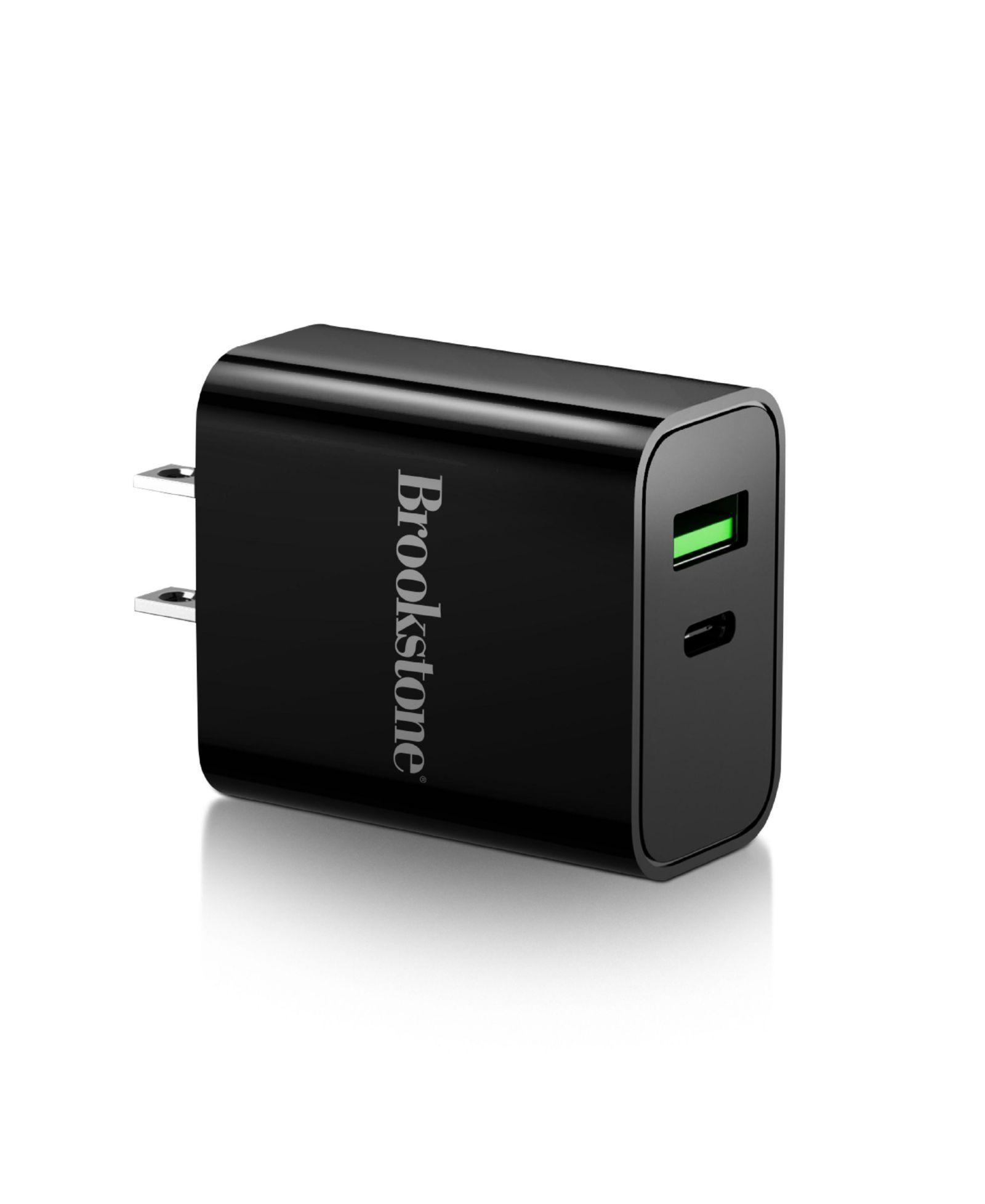 Универсальное настенное зарядное устройство Brookstone PD 20W Fast Charging 2 Port