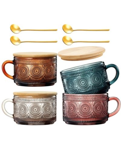 Винтажные кофейные кружки The Wine Savant, набор из 4 штук