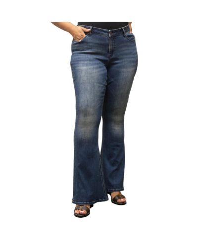 Женские джинсы Poetic Justice Women's Curvy Fit Stretch Denim Flare