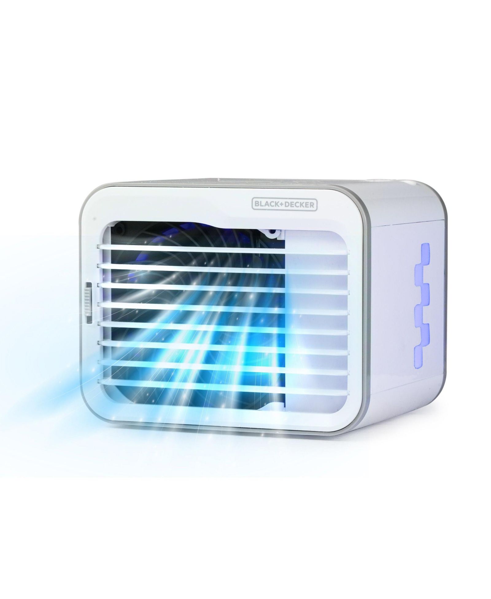 BLACK+DECKER Desktop Air Cooler, 0.5L Water Tank, BDMC10, White/Gray