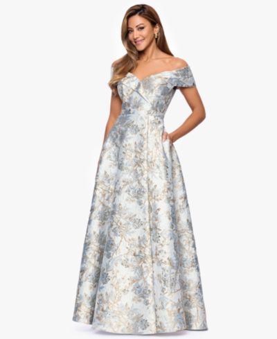 Вечернее бальное платье XSCAPE Women's Sweetheart-Neck Metallic-Jacquard