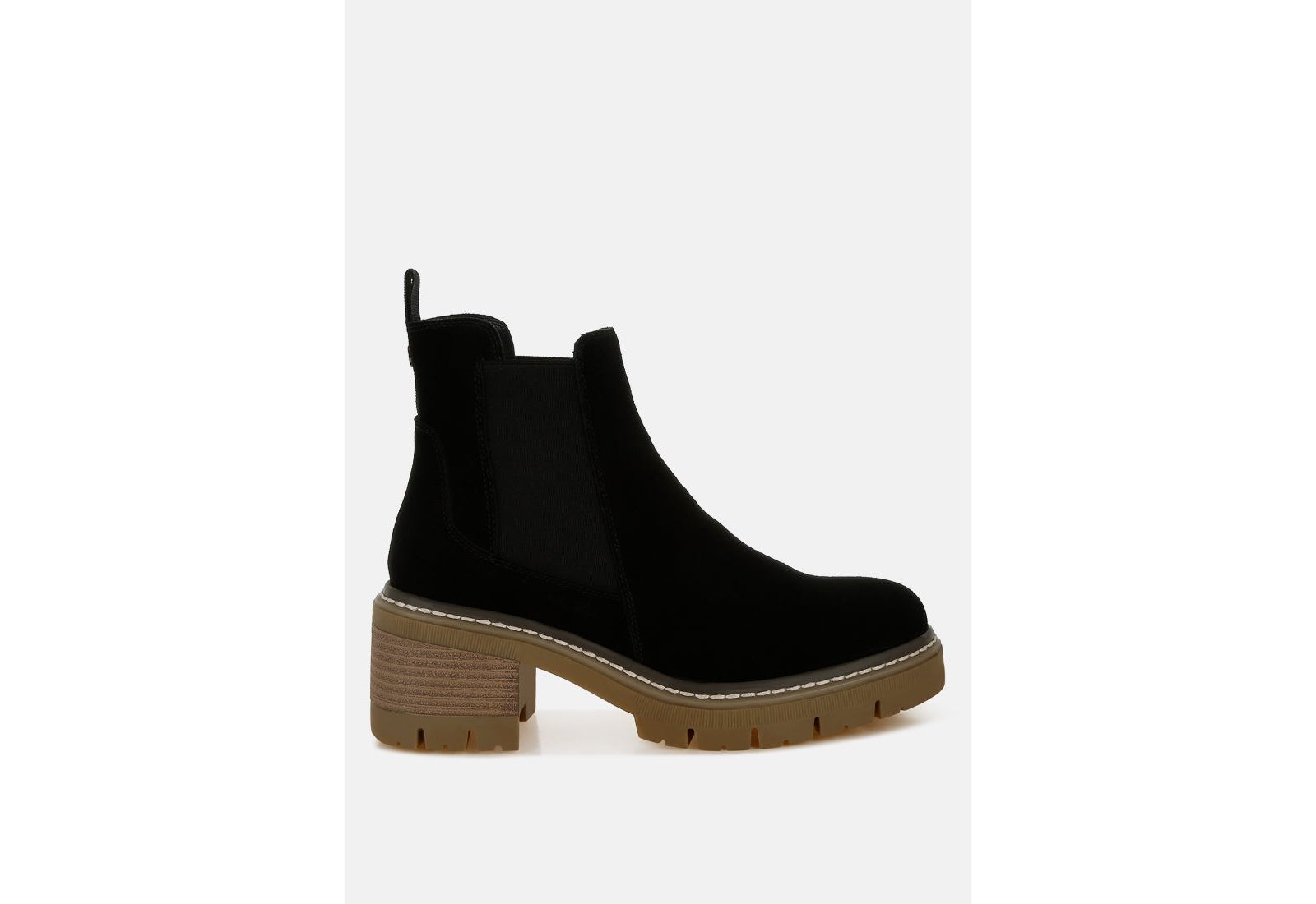 Rag & Co Womens Vostok Suede Chunky Chelsea Boots