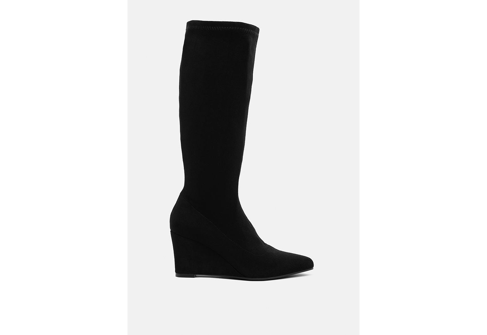 London Rag Womens Tulsha Microfiber Wedge Heel Boots