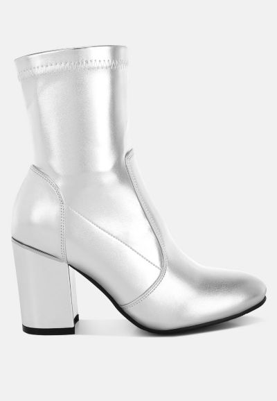 Женские сапоги Rag and CO Womens Tirana Metallic Pleather Sock Boots