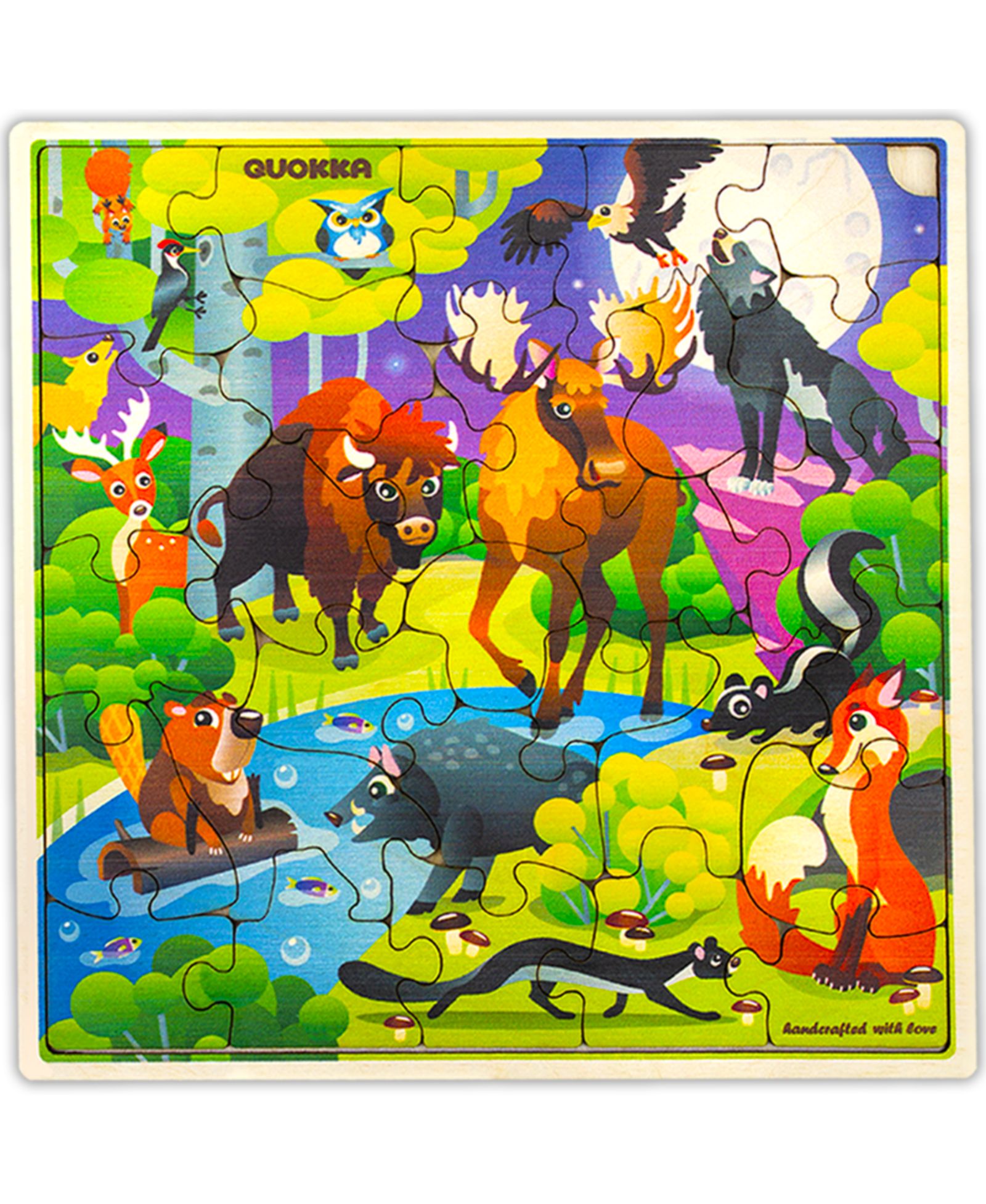 Quokka Wooden Animal Puzzle, 28 Pieces, Ages 3+