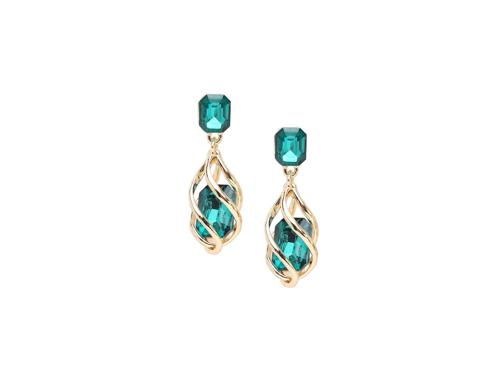 SOHI Women's Spiral Drop Earrings