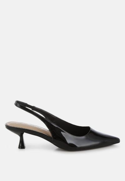 London Rag Women's Pentas Kitten Heel Slingback Sandals