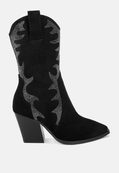 Женские сапоги Rag and CO Womens Rambler Rhinestones Embellished Calf