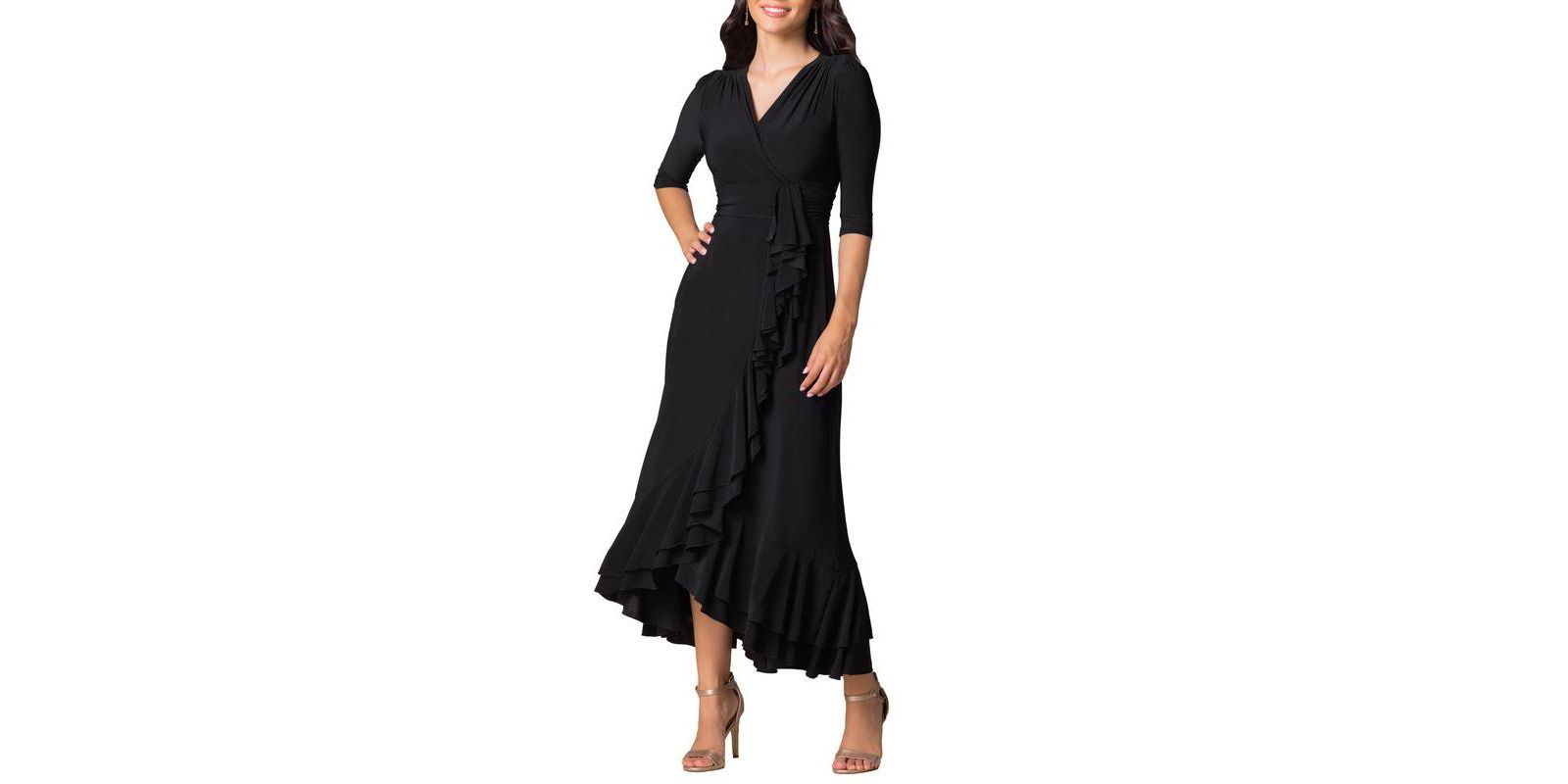 Kiyonna Women's Veronica Ruffle Evening Gown