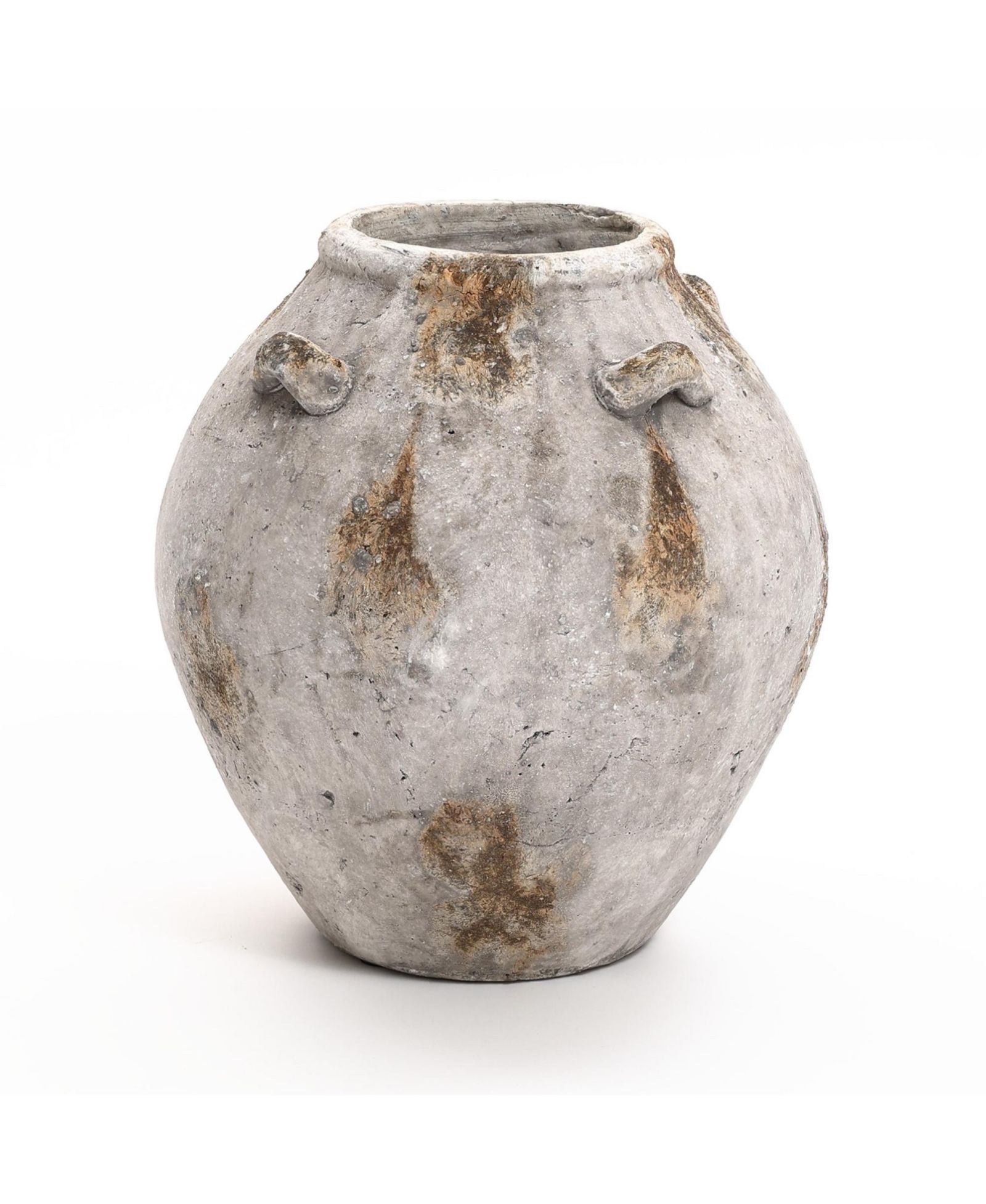 Ваза LuxenHome Mottled Brown and White Terracotta 12-Inch Tall для дома и улицы