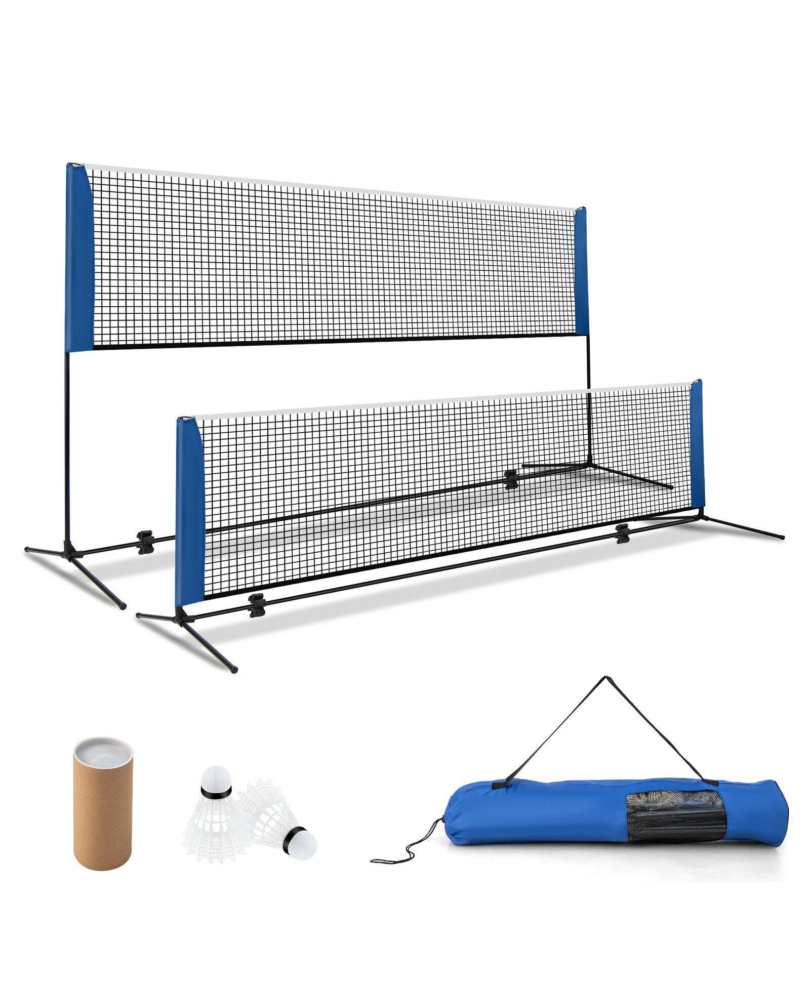 Adjustable Badminton Net Stand with Portable Carry Bag in 14 ft