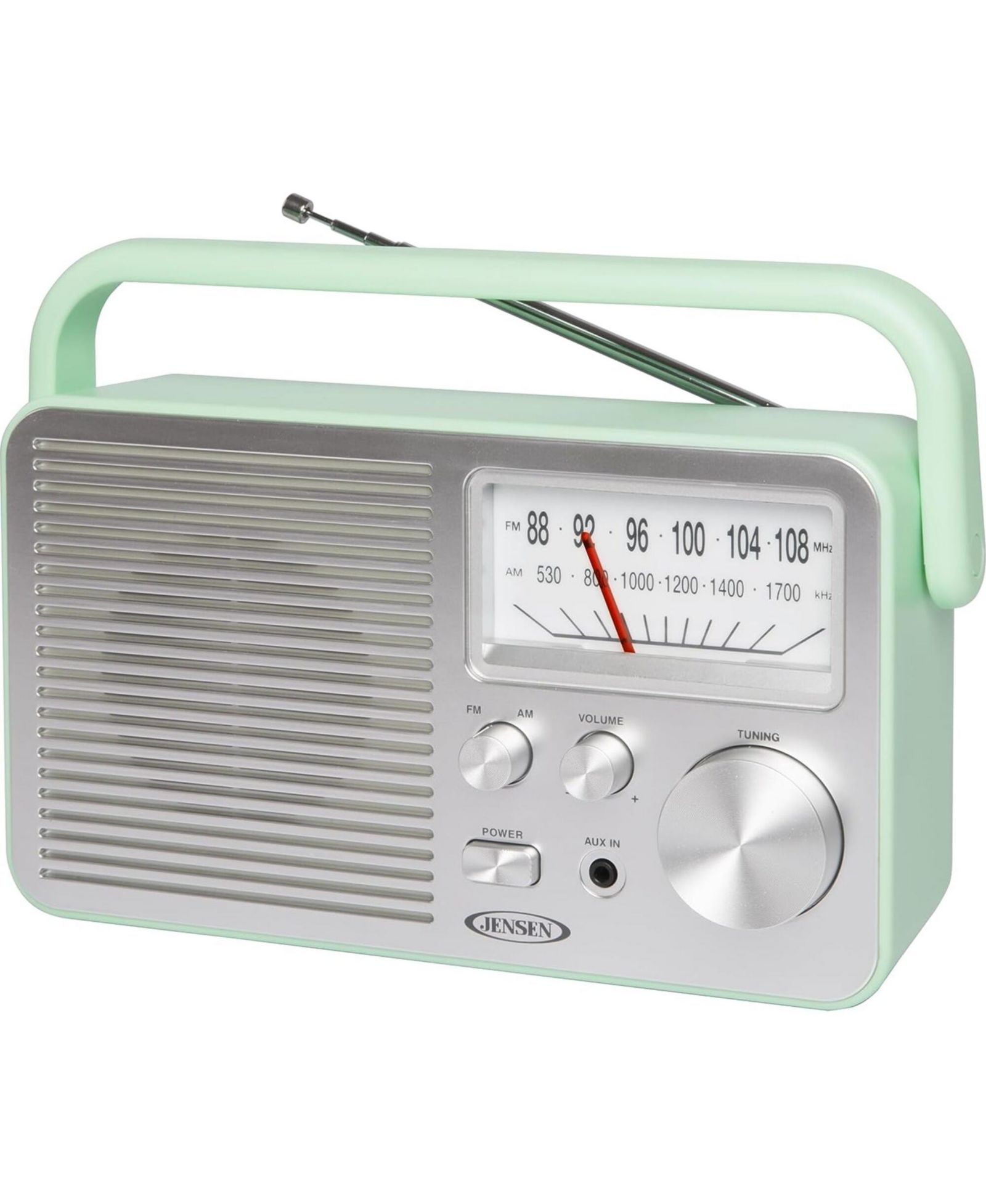 JENSEN MR-750GR Green Portable AM/FM Radio