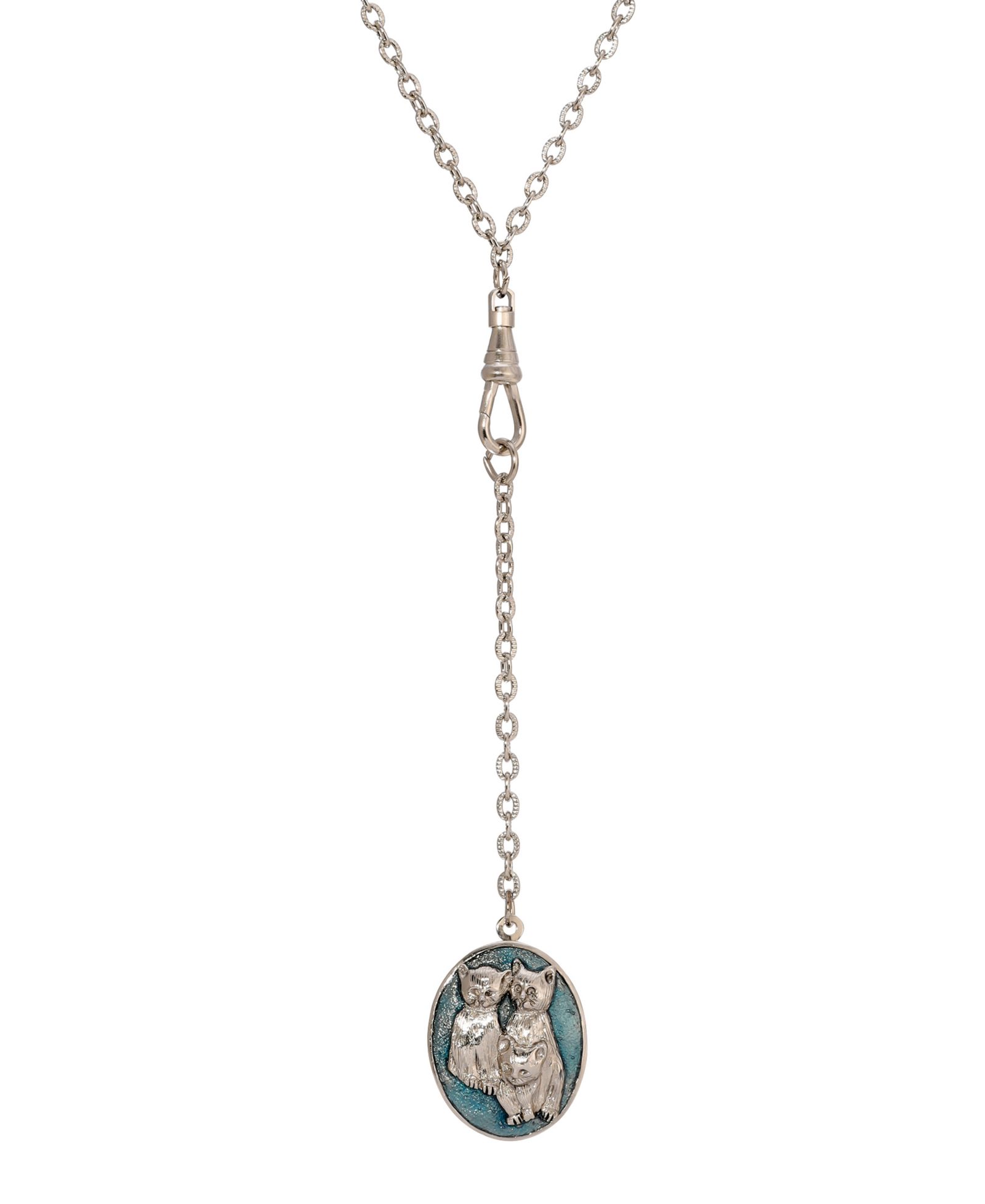 Кулон-локет 2028 Enamel Double Cat