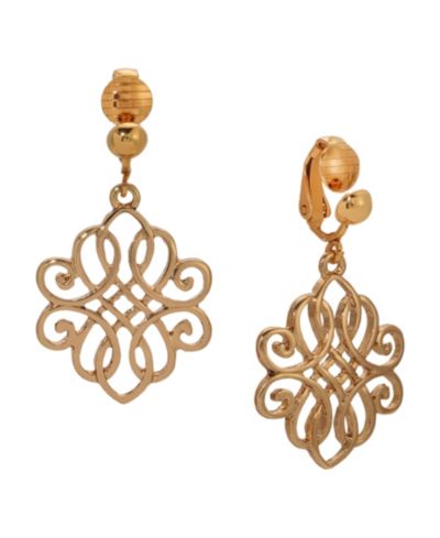 Серьги-клипсы 2028 Filigree Clip Earrings