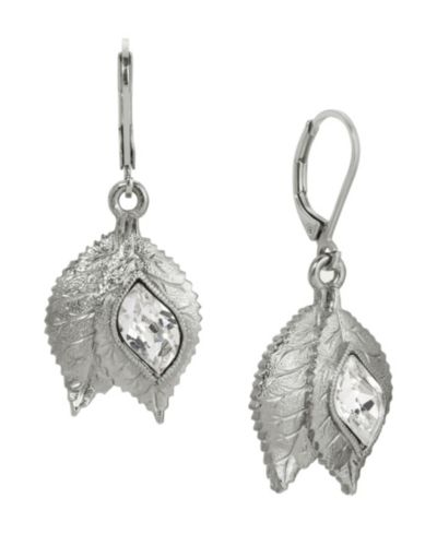 Серьги-подвески 2028 Crystal Leaf Drop