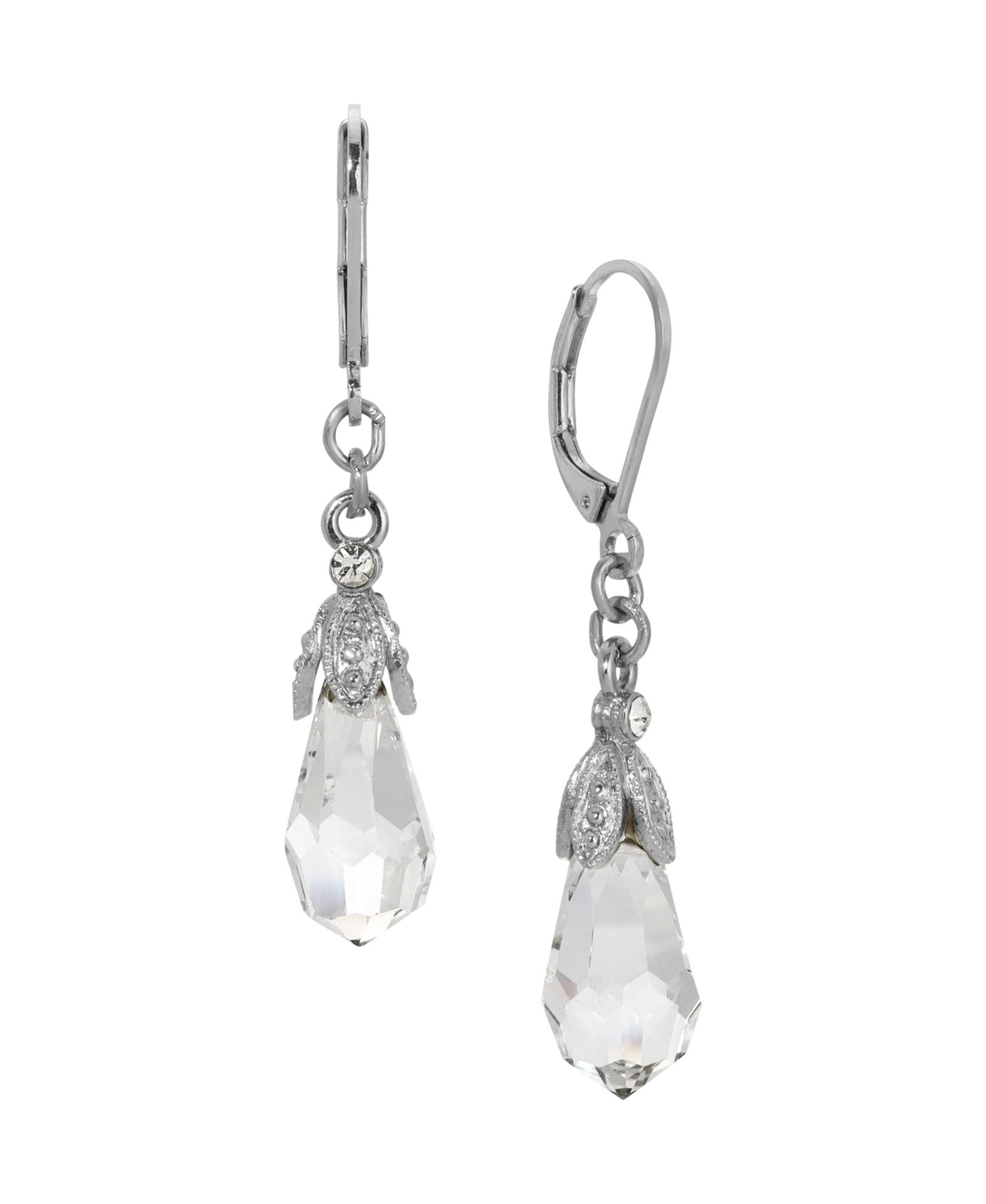 Серьги с кристаллами 2028 Faceted Crystal Drop