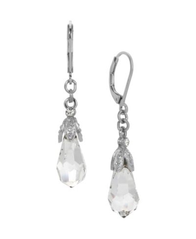 Серьги с кристаллами 2028 Faceted Crystal Drop