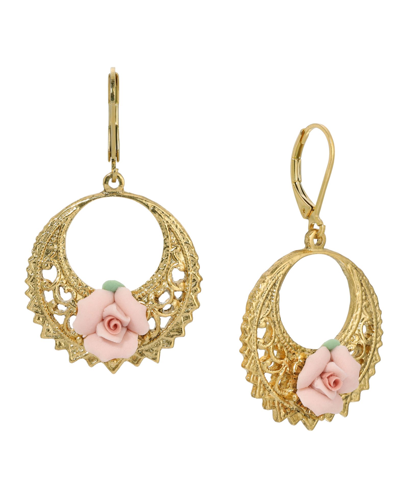 Серьги-кольца 2028 Porcelain Front Facing Hoop