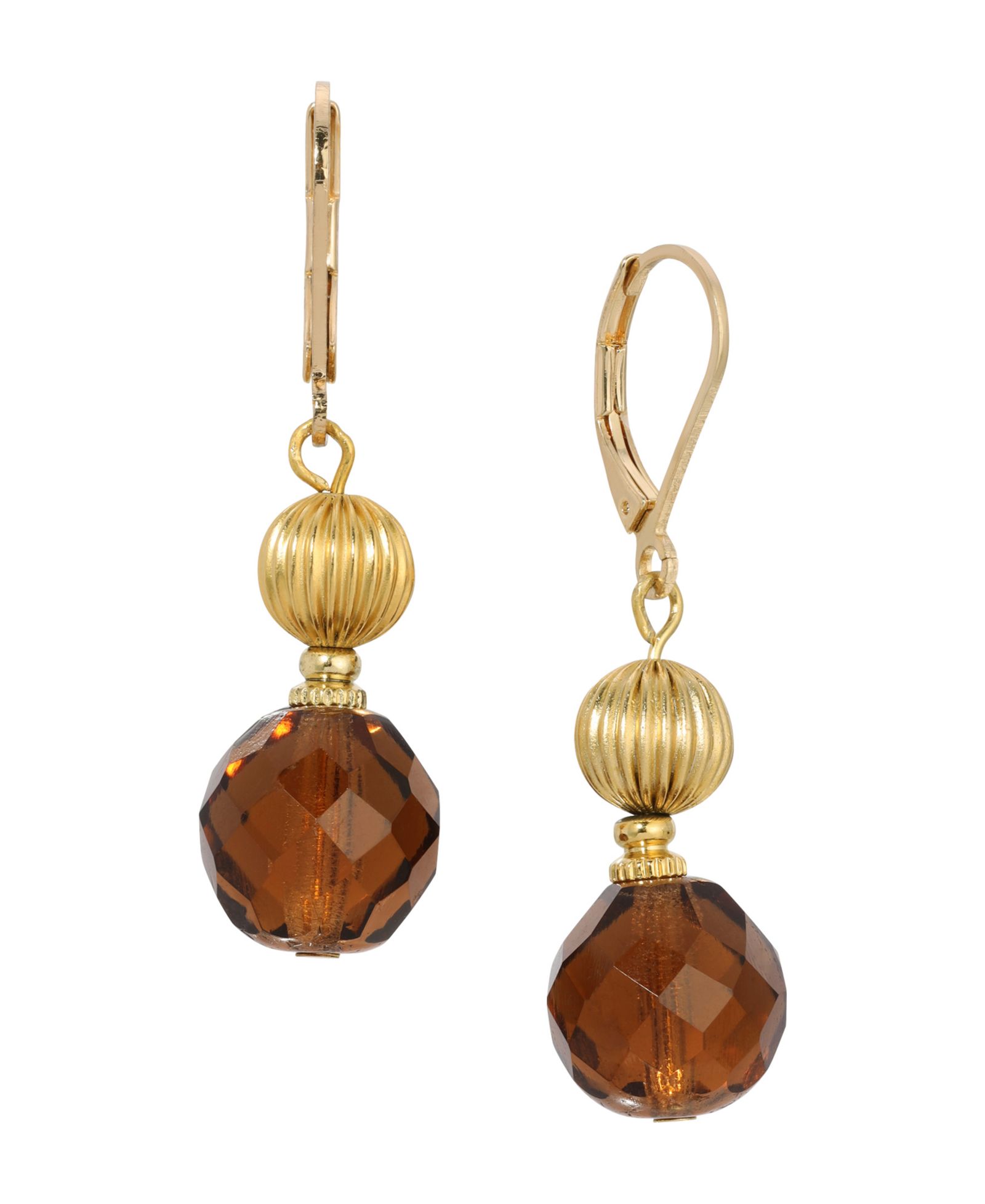 Серьги-подвески 2028 Topaz Glass Bead Drop
