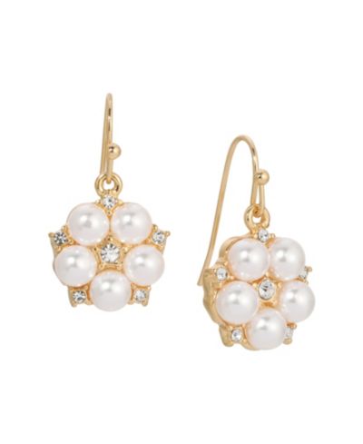Серьги-подвески 2028 Crystal Accent Flower Drop