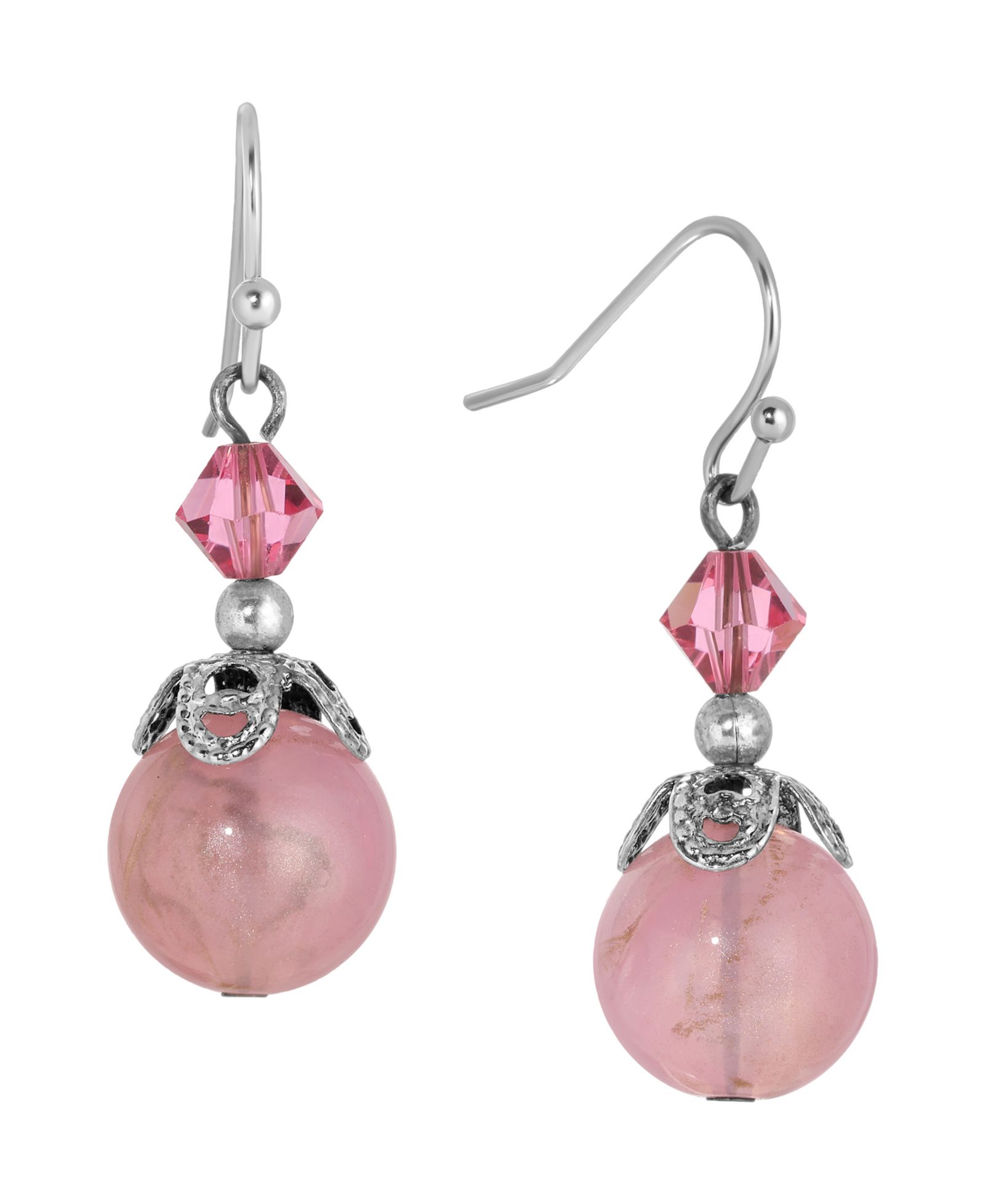 Серьги 2028 Acrylic Bead Crystal Drop