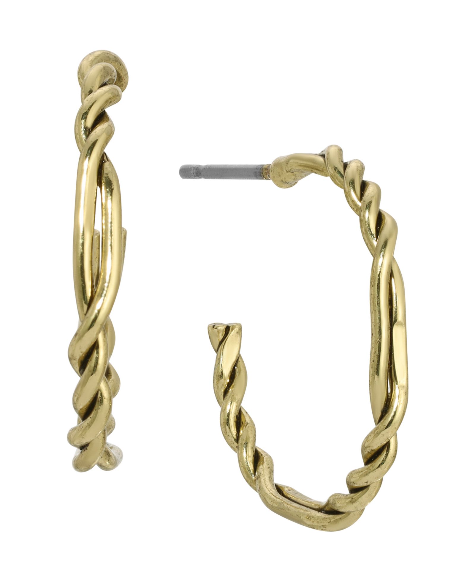 Серьги-кольца 2028 Gold-Tone Twisted