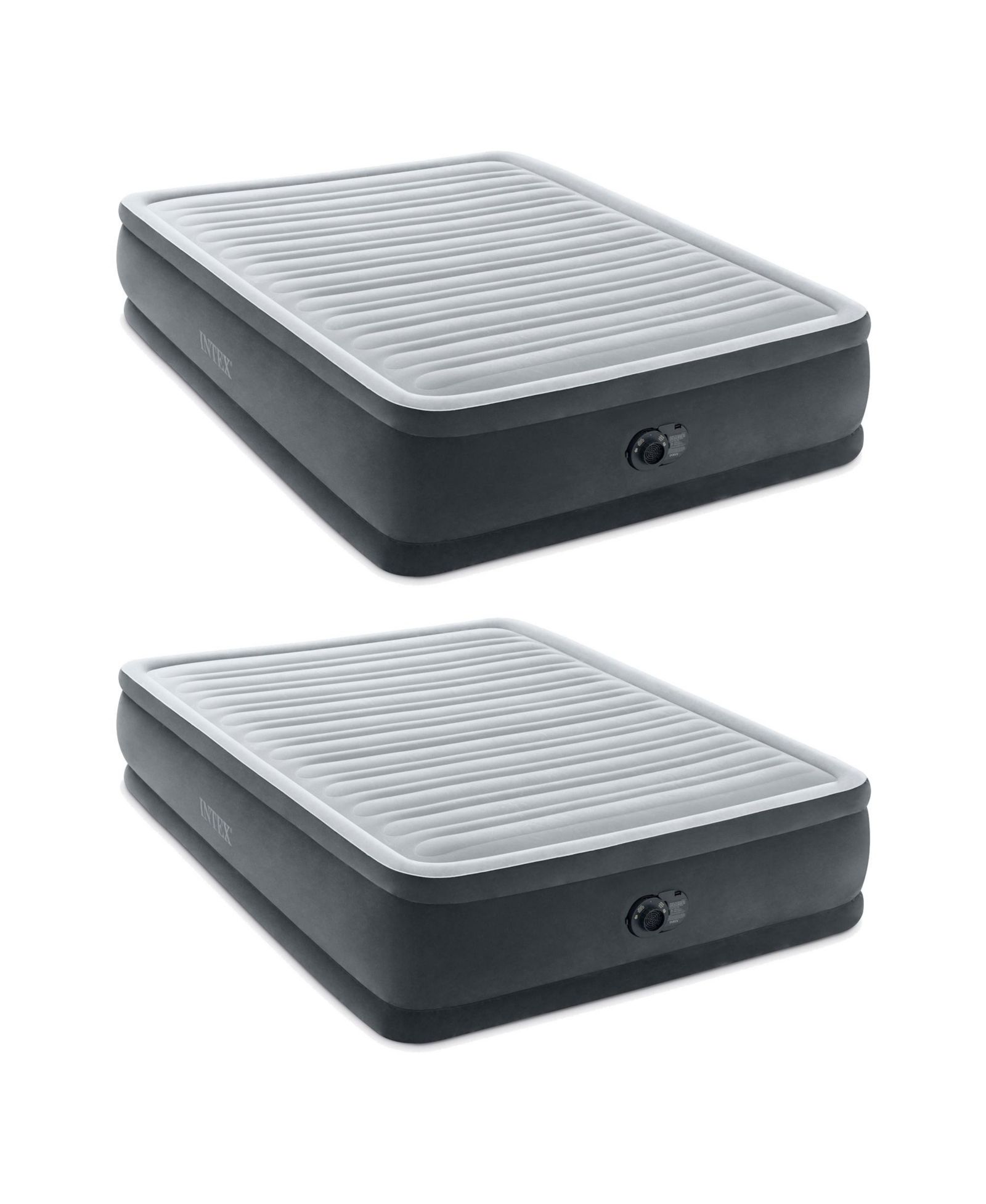 Надувной матрас Intex 64413ED Dura Beam Fiber Tech с насосом, Queen (2 шт.)