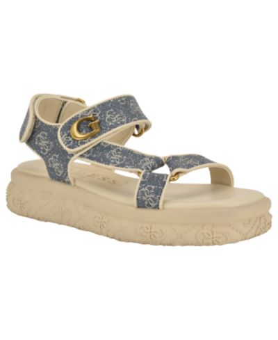 GUESS Женские сандалии Lanara Strappy Sporty Quattro G Platform Footbed