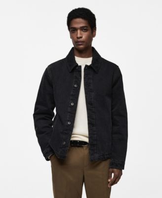 Mango Men's Slim-Fit Dark Wash Denim Jacket