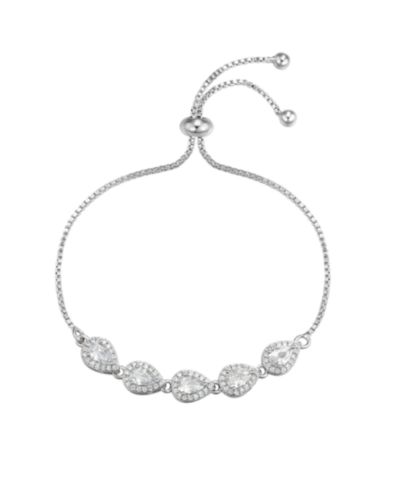 Браслет с регулируемым кольцом из кубического циркона Macy's