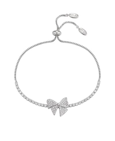 Браслет с подвеской Cubic Zirconia Bow от Macy's, регулируемый
