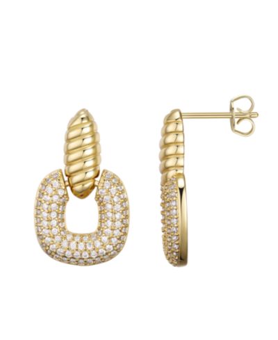 Серьги Macy's Cubic Zirconia Cushion Design Dangle