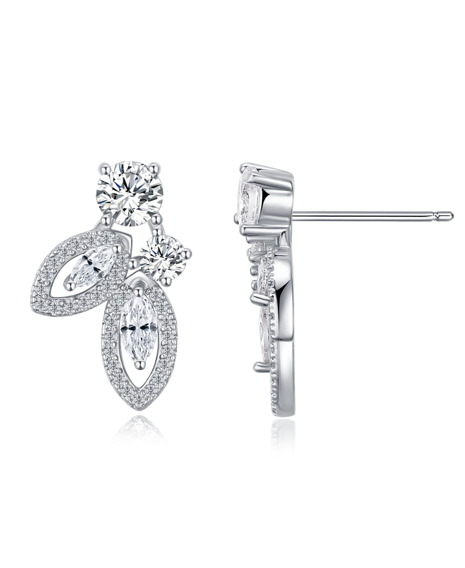 Серьги Macy's Cubic Zirconia Leaf Dangle Drop