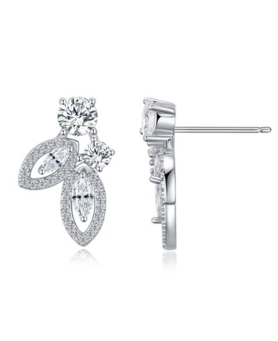 Серьги Macy's Cubic Zirconia Leaf Dangle Drop