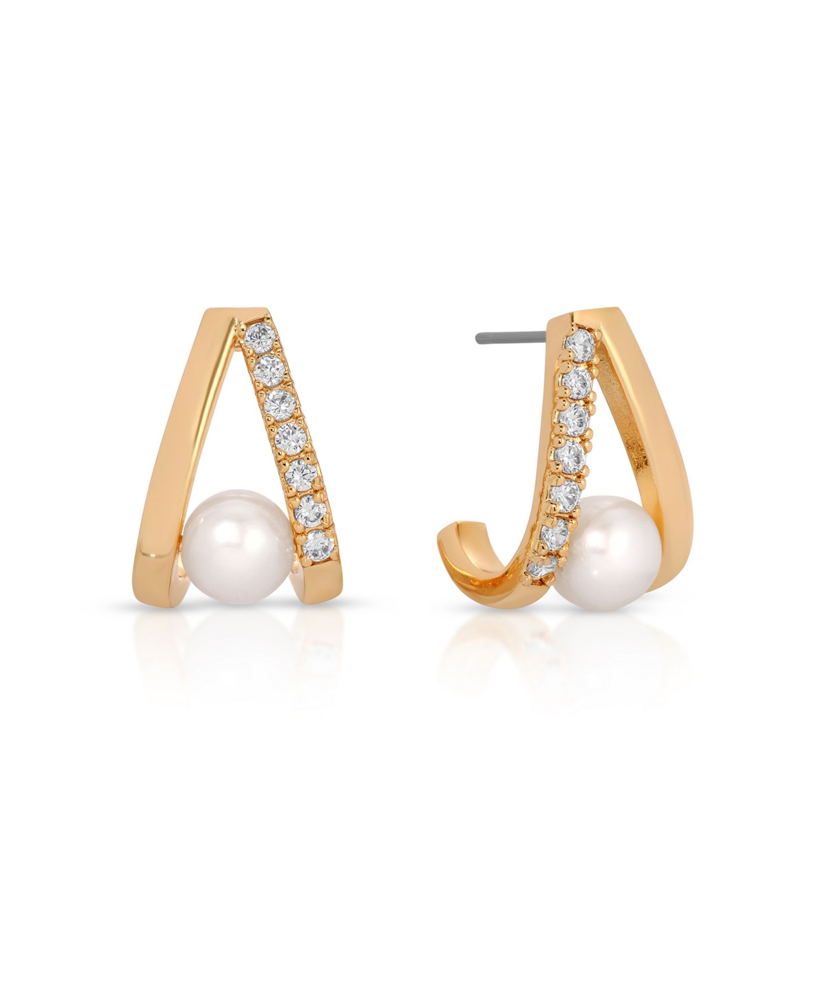 Серьги ETTIKA Pave and Mother of Pearl Drop