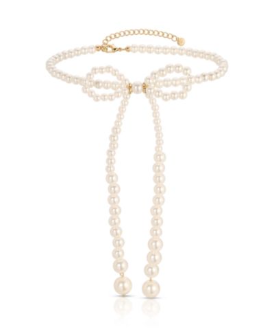 Ettika Venus Mother of Pearl Choker Bow Necklace