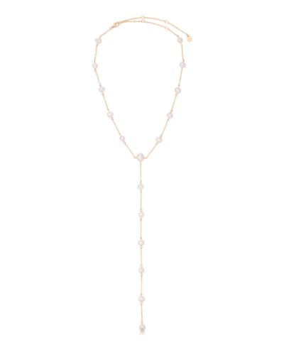 Ettika Dripping Mother of Pearl Lariat Necklace