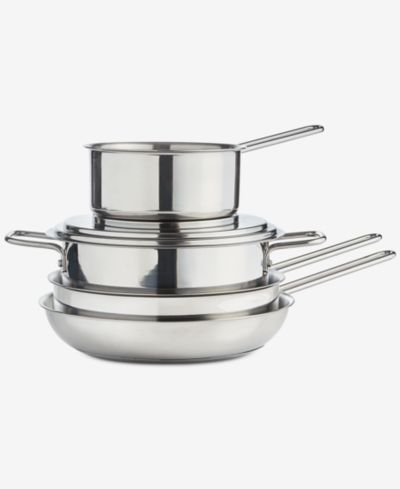 Arch Studio 5-Pc. Stackable Stainless Steel Cookware Set, Exclusively at Macy's