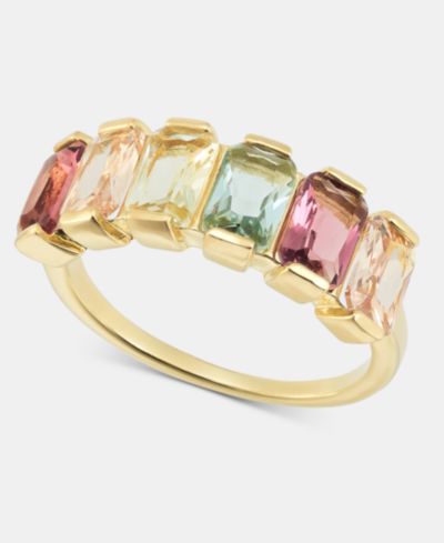 Charter Club Gold-Tone Multicolor Crystal Ring, Exclusively at Macy's