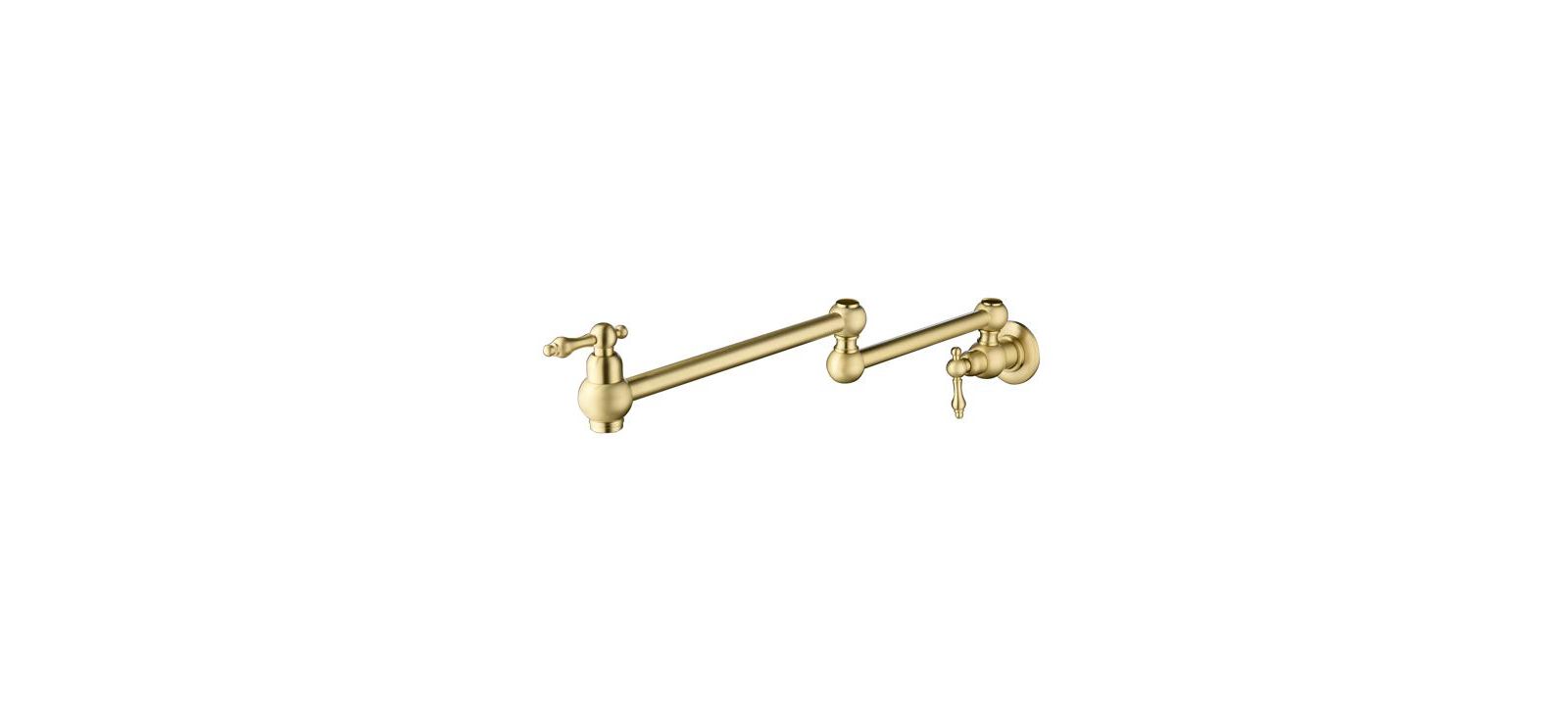 Folding Faucet Pot Filler for Wall Mount Installation, Ideal for Space-Saving in the Kitchen