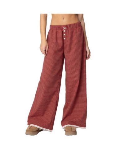 Женские Edikted Dakota Plaid Pants