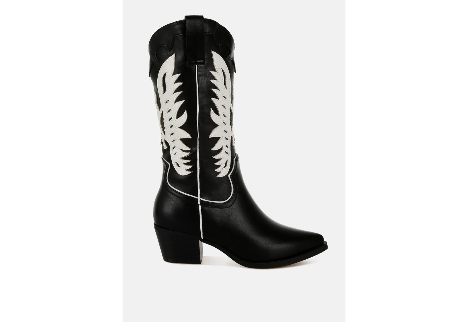 London Rag Womens Thistle Winged Patchwork Cowboy Boots
