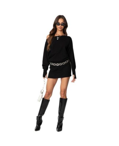 Edikted Women's Eve Off Shoulder Knit Mini Dress