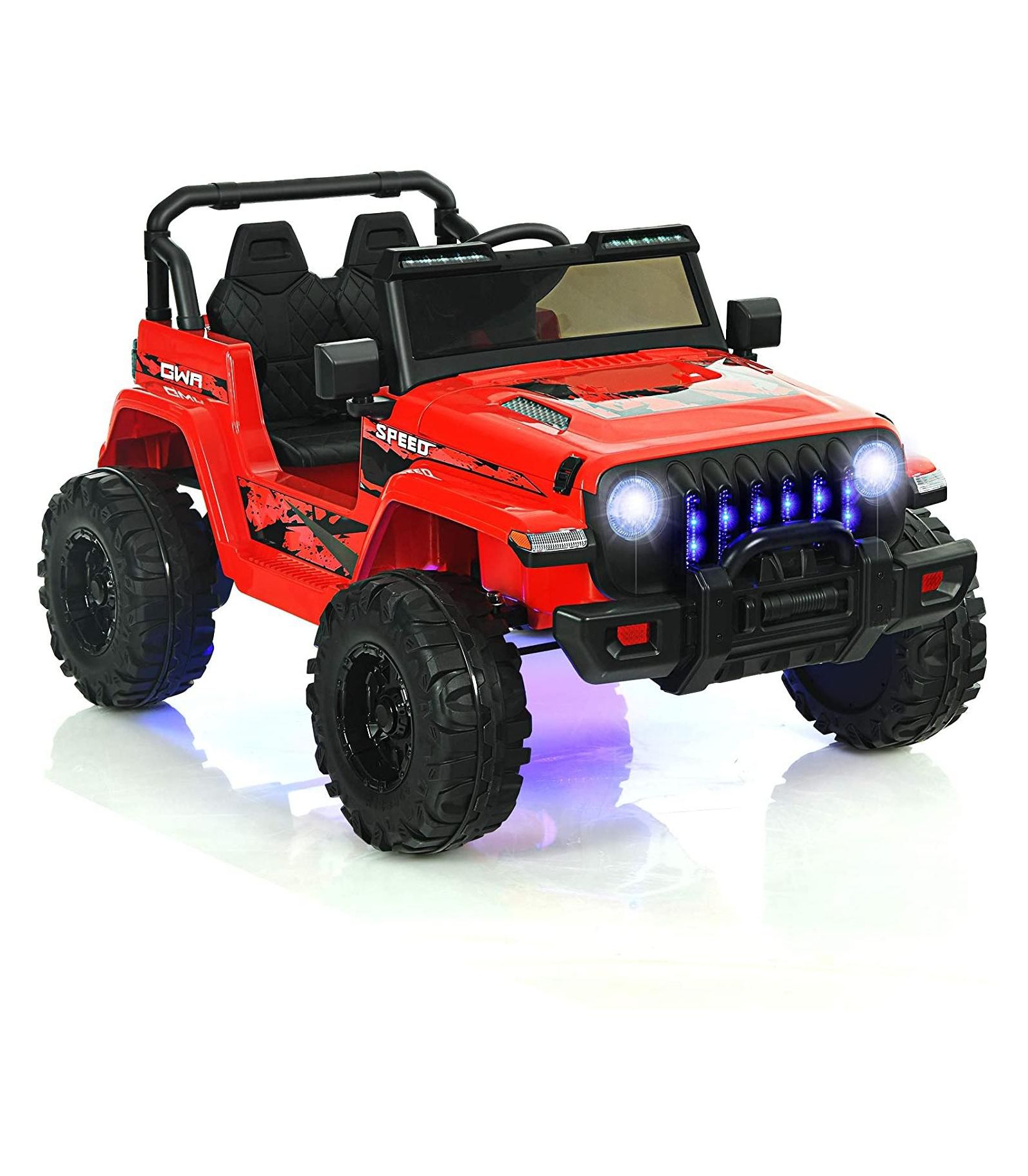 Hongge 12V Ride-On Jeep with 2.4G Remote Control and Bluetooth Music, Ages 3-8