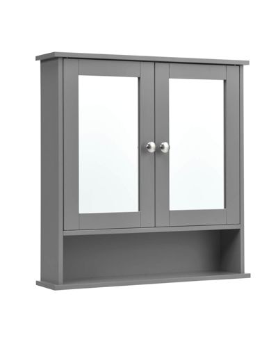 SUGIFT Зеркальный шкаф для ванной комнаты Gray