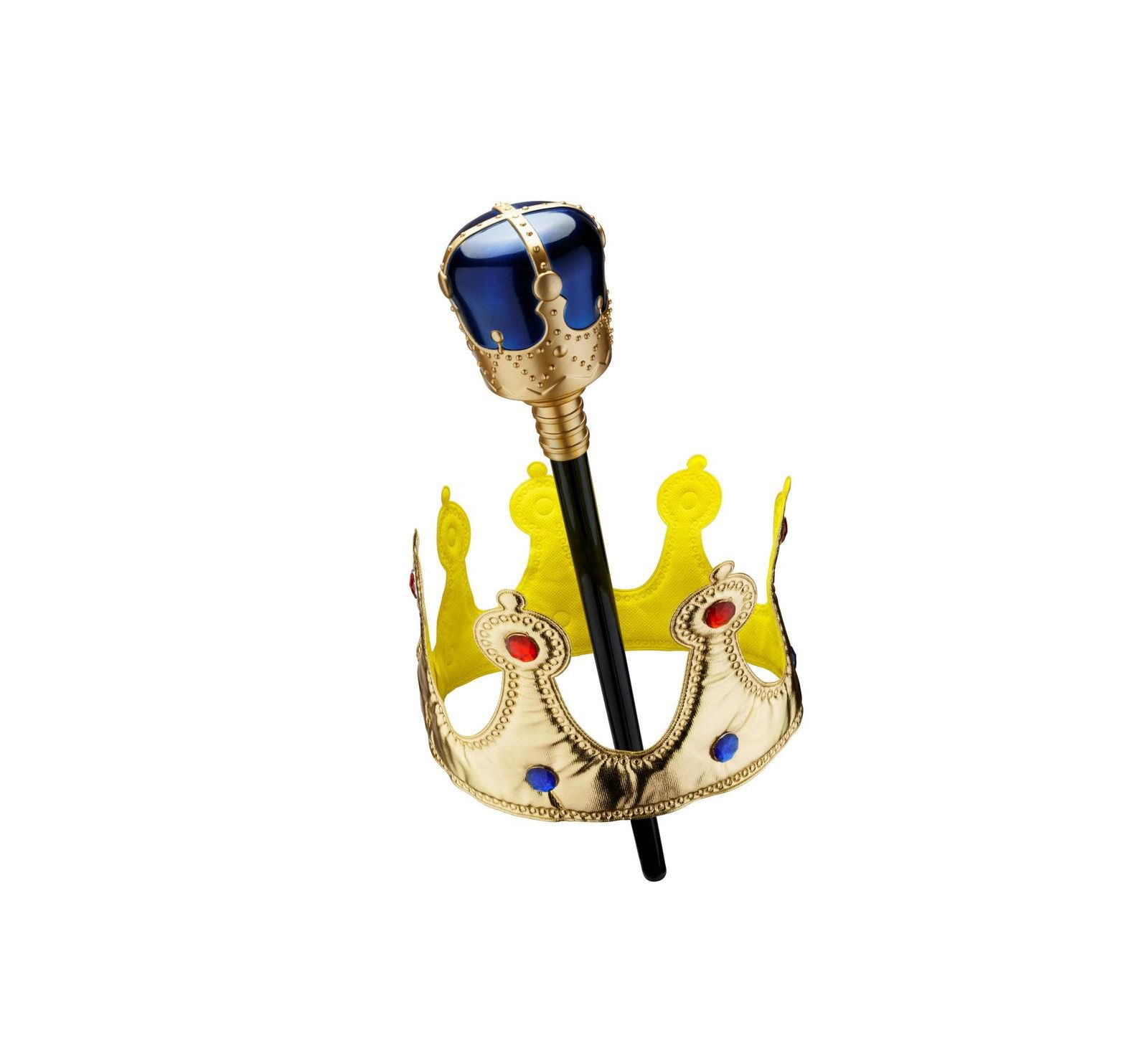 Набор Dress Up America Kids Pretend Play Gold Crown и скипетр